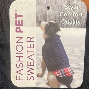 Fashion Pet Sweater in Black and Red